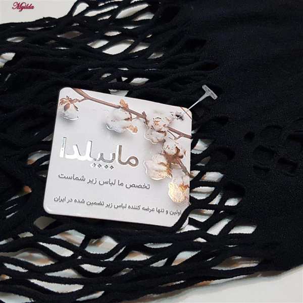 سرهمی فانتزی مدل فیشنت فاق باز کد 4855-S29 رنگ مشکی ماییلدا - تصویر 5