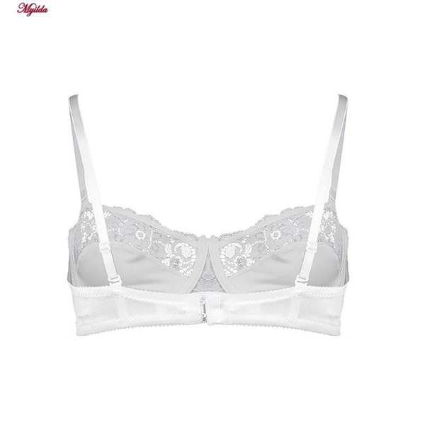 سوتین زنانه لین مدل دکلته نیم تور سفید کد 4680-418 ماییلدا - تصویر 5