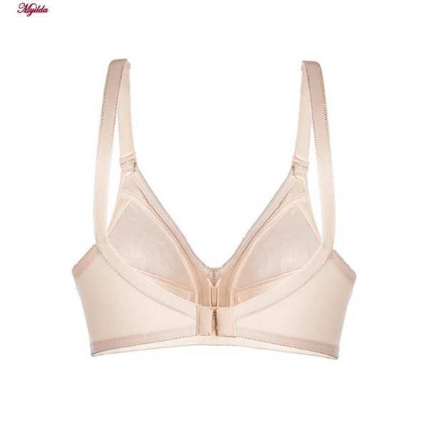 سوتین زنانه لین مدل بدون فنر کلاسیک کرم کد 4680-425 ماییلدا - تصویر 5