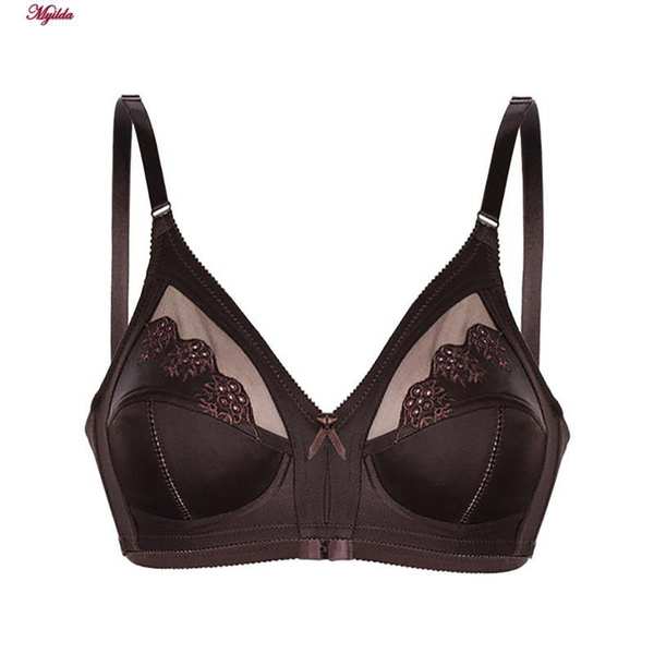 سوتین زنانه لین مدل سه تکه گلدوزی قهوه ای کد 4680-400 ماییلدا - تصویر 5