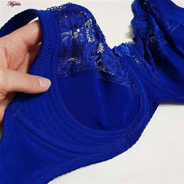 سوتین زنانه اما مدل فرم دهنده آبی کاربنی کد 4921-3100 ماییلدا - تصویر 9