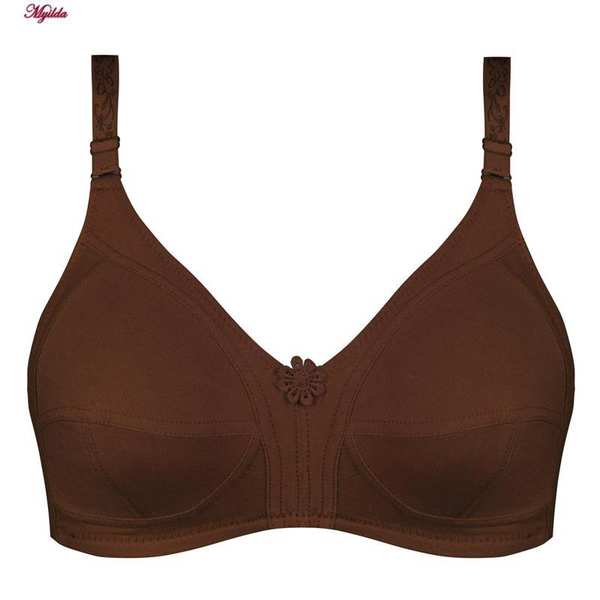 سوتین زنانه پانیذ مدل بدون فنر قهوه ای کد 66321 ماییلدا - تصویر 5