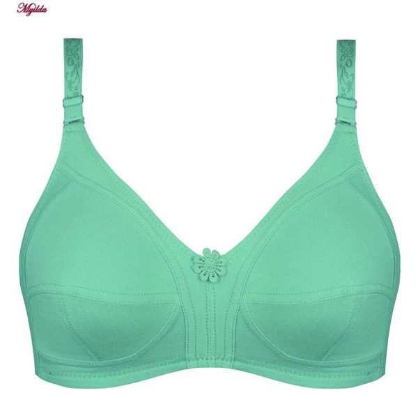سوتین زنانه پانیذ مدل بدون فنر سبزآبی روشن کد 66321 ماییلدا - تصویر 5