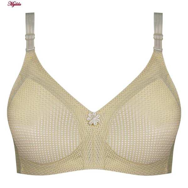 سوتین زنانه پانیذ مدل بدون فنر تابستانی رنگ کرم کد 66307 ماییلدا - تصویر 6