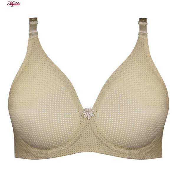 سوتین زنانه پانیذ مدل فنردار تابستانی رنگ کرم کد 66305 ماییلدا - تصویر 6