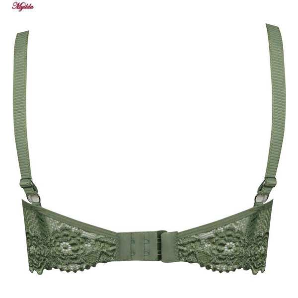سوتین فنردار زنانه کارنا رز مدل گیپور هارنس دار سبز کد 4935-315-4 ماییلدا - تصویر 7