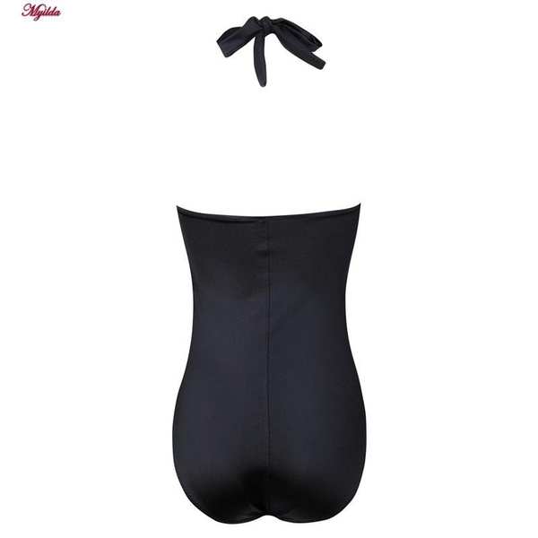 مایو زنانه فیتن مدل راه‌راه سفید مشکی کد 4681-288 ماییلدا - تصویر 5