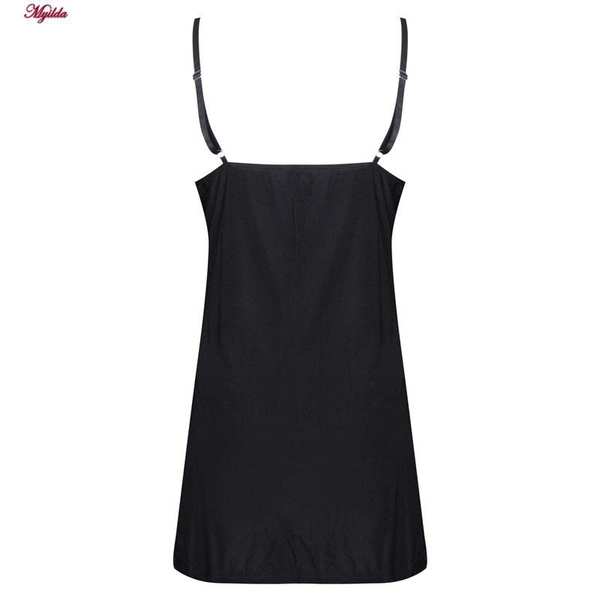 لباس خواب زنانه پاپیلون مدل یقه گیپوری بغل چاکدار مشکی کد 4941-1009 ماییلدا - تصویر 5