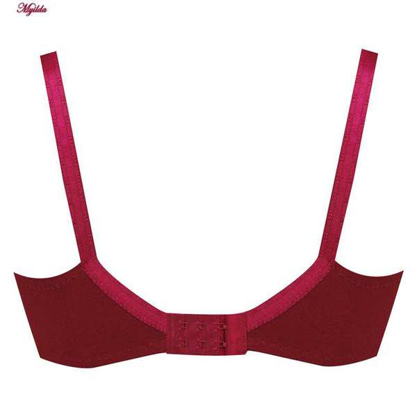 سوتین زنانه نخی زرشکی کد 3472-Z ماییلدا - تصویر 4