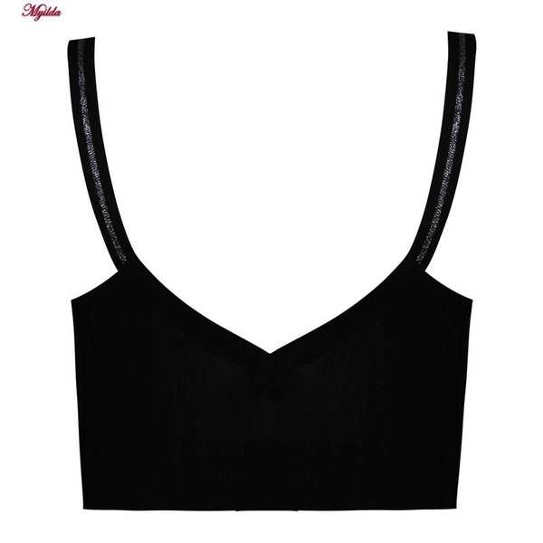 نیم تنه ورزشی زنانه مدل بند لمه پددار مشکی کد 4986 ماییلدا - تصویر 3