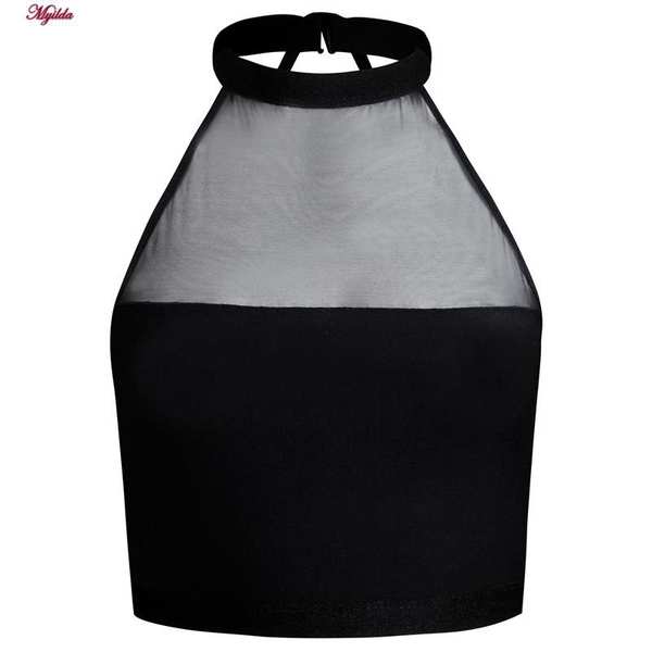 تاپ کراپ زنانه ویتاریتا مدل یقه توری مشکی کد 5024-345 ماییلدا - تصویر 2