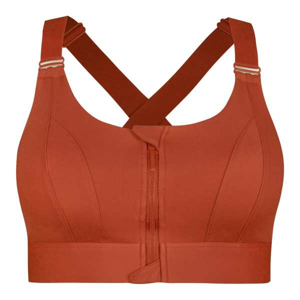 نیم تنه ورزشی زنانه ملییلدا مدل جلو زیپدار پد ثابت کد 5018 رنگ نارنجی ماییلدا