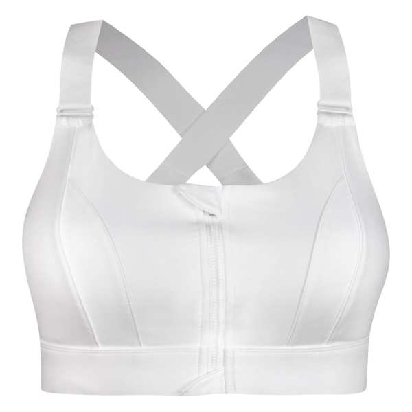 نیم تنه ورزشی زنانه ماییلدا مدل جلو زیپدار پد ثابت کد 5018 رنگ سفید