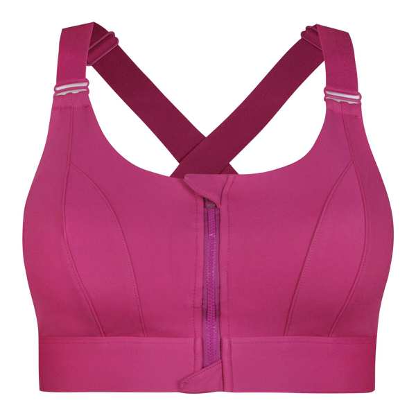 نیم تنه ورزشی زنانه ماییلدا مدل جلو زیپدار پد ثابت کد 5018 رنگ سرخابی