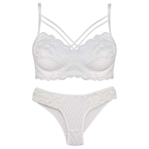 ست شورت و سوتین زنانه ماییلدا مدل فنردار هارنس کد 5165 رنگ سفید