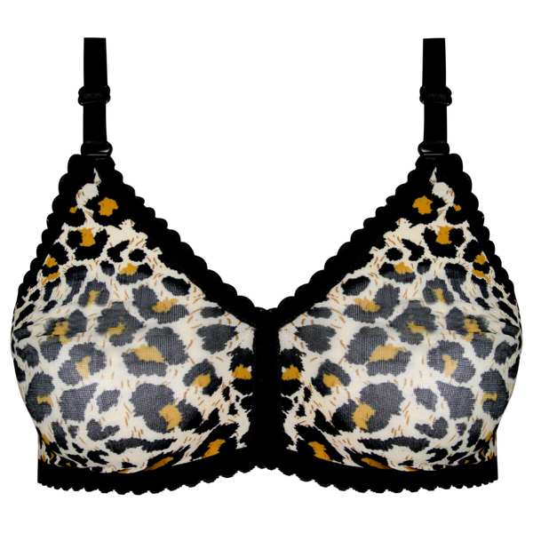 سوتین زنانه ماییلدا مدل پرسی پلنگی بدون فنر کد 5046