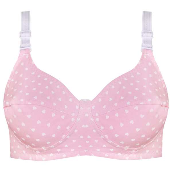 سوتین زنانه ماییلدا مدل بدون فنر قلبی کد 5039 رنگ صورتی