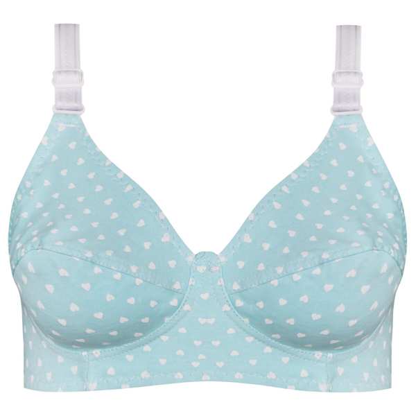 سوتین زنانه ماییلدا مدل بدون فنر قلبی کد 5039 رنگ آبی روشن