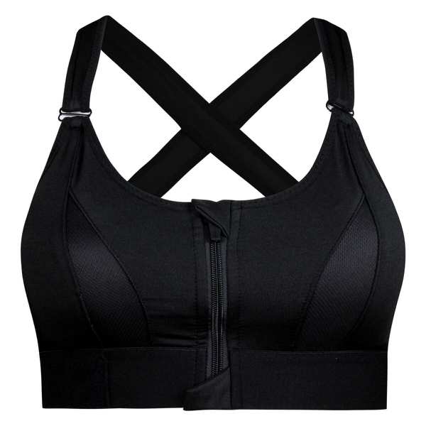 نیم تنه ورزشی زنانه مدل بند چسبی پددار پشت ضربدری مشکی کد 5166-805 ماییلدا