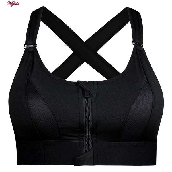 نیم تنه ورزشی زنانه مدل بند چسبی پددار پشت ضربدری مشکی کد 5166-805 ماییلدا - تصویر 2