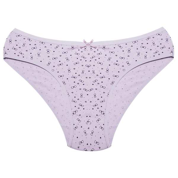 شورت زنانه پنبه ای مدل پاپیون و قلب یاسی فیتن فرخ زادی کد 5177-5 ماییلدا