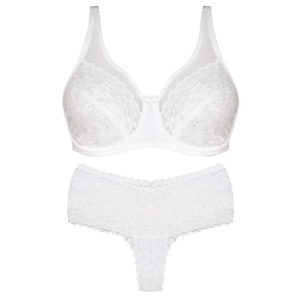 ست شورت و سوتین زنانه شاندرمن مدل Melissa سفید کد 5080-2464-03 ماییلدا