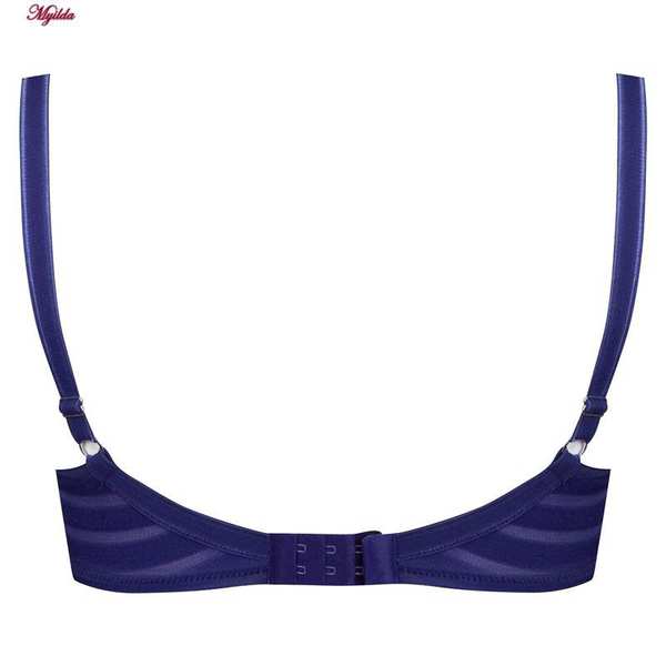 سوتین زنانه پرلون فنردار سرمه ای اما کد 4930-4500 ماییلدا - تصویر 3