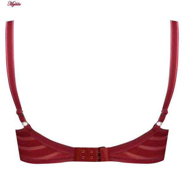 سوتین زنانه پرلون فنردار زرشکی اما کد 4930-4500 ماییلدا - تصویر 3