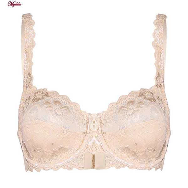 سوتین زنانه فانتزی فنردار کرم لین کد 4680-415 ماییلدا - تصویر 2
