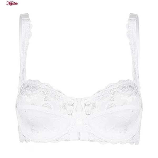 سوتین زنانه فانتزی فنردار سفید لین کد 4680-415 ماییلدا - تصویر 2
