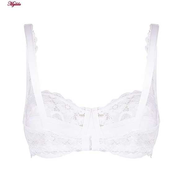 سوتین زنانه فانتزی فنردار سفید لین کد 4680-415 ماییلدا - تصویر 3