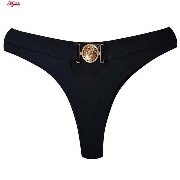 مایو زنانه مدل سگک دار مشکی کد 4996 ماییلدا - تصویر 3