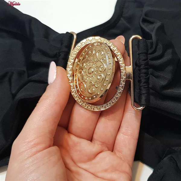 مایو زنانه مدل سگک دار مشکی کد 4996 ماییلدا - تصویر 6