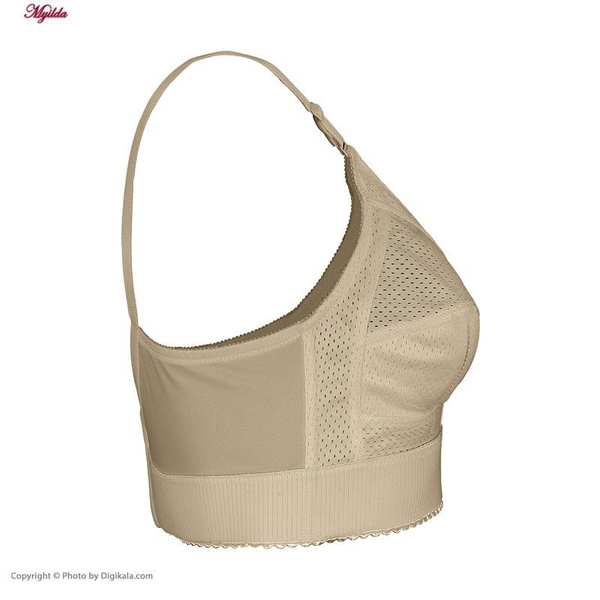 سوتین زنانه سه تیکه زنبوری مدل بدون فنر کرم لین کد 4680-412 ماییلدا - تصویر 3