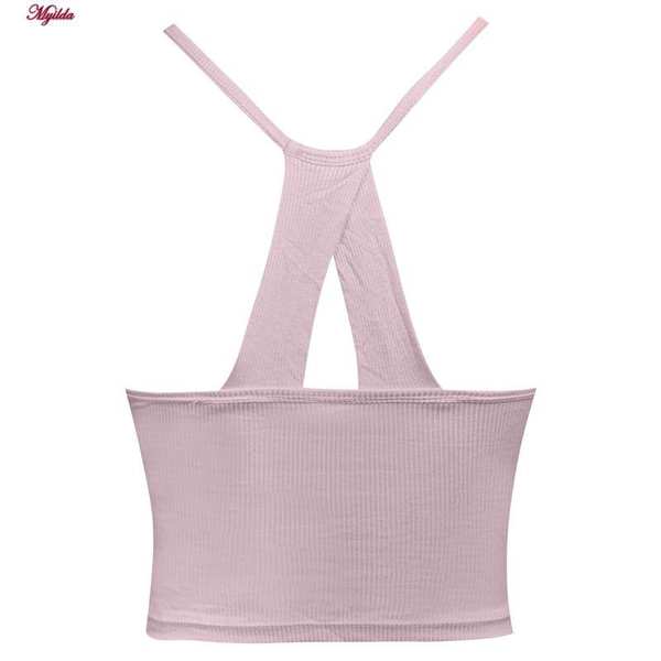تاپ زنانه کراپ مدل پد ثابت رنگ یاسی ماییلدا کد 5258-241 - تصویر 3