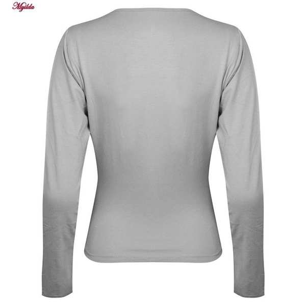 ست تی شرت و شلوارک ورزشی زنانه رنگ طوسی مدل 5223-697p ماییلدا - تصویر 3