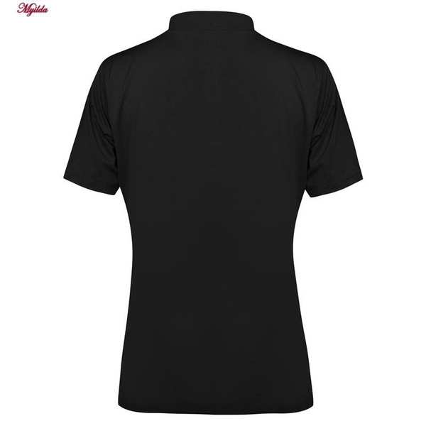 تی شرت آستین کوتاه ورزشی زنانه مدل یقه زیپدار رنگ مشکی کد 5214-493 ماییلدا - تصویر 3