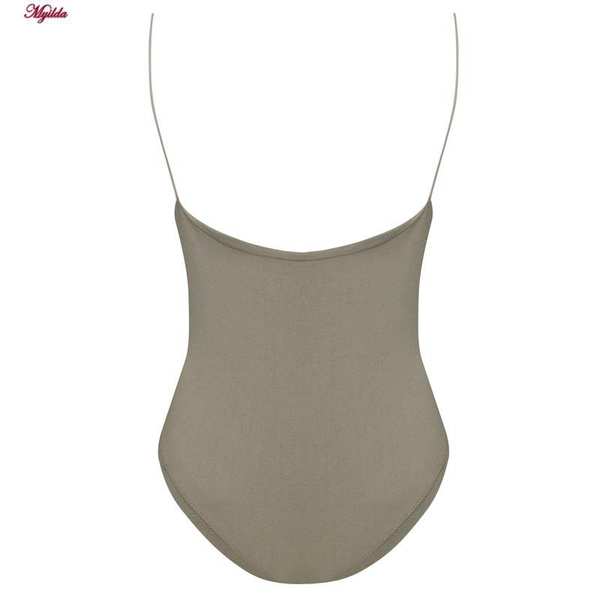 تاپ کراپ زنانه رنگ خاکی ماییلدا کد 5202 - تصویر 3