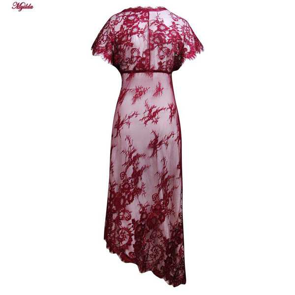 لباس خواب زنانه رنگ زرشکی مدل 5245-1908 ماییلدا - تصویر 3