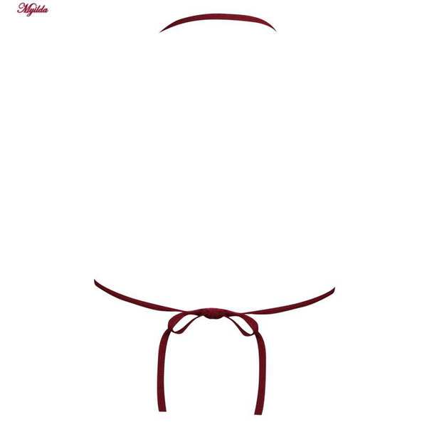 لباس خواب زنانه رنگ زرشکی مدل 5245-1908 ماییلدا - تصویر 6