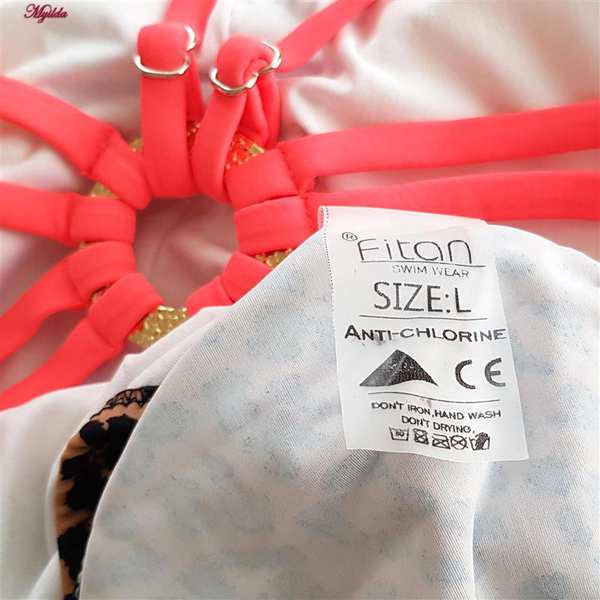 مایو زنانه رنگ قهوه ای مدل پشت بندی پلنگی پددار فیتن فرخ زادی کد 5289-217-2 ماییلدا - تصویر 6
