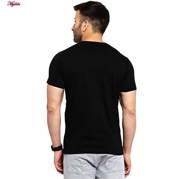 تی شرت آستین کوتاه مردانه مدل نخ پنبه ای ساده کد BZ1 ماییلدا - تصویر 6