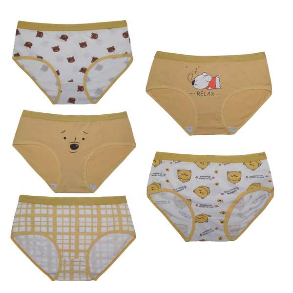 شورت زنانه مدل نخی طرح عروسکی relax بسته 5 عددی ماییلدا