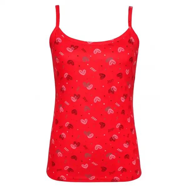 تاپ راحتی زنانه مدل قلبی رنگ قرمز ماییلدا کد 5328-3