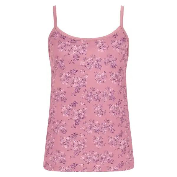 تاپ راحتی زنانه طرح برگ رنگ یاسی ماییلدا کد 5328-2