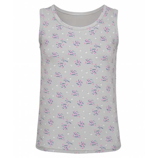 تاپ راحتی زنانه طرح برگ رنگ طوسی ماییلدا کد 5328-2