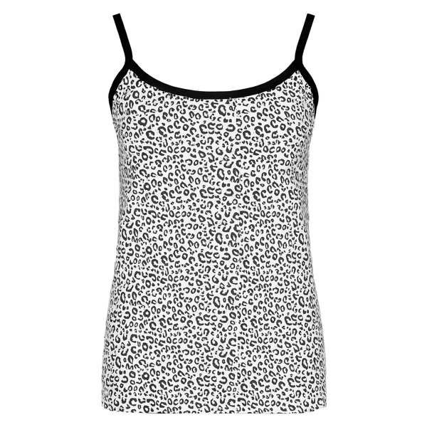 تاپ راحتی زنانه مدل پلنگی رنگ سفید ماییلدا کد 5328-1