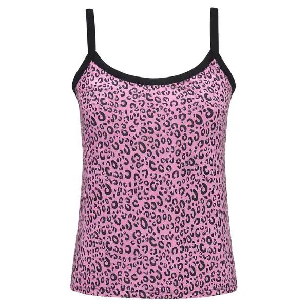 تاپ راحتی زنانه مدل پلنگی رنگ بنفش ماییلدا کد 5328-1