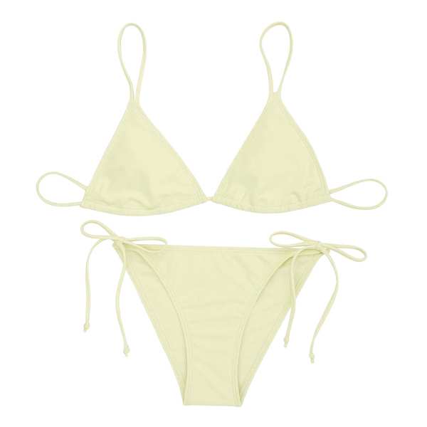 مایو دوتکه زنانه رنگ لیمویی مدل h-1210 ماییلدا