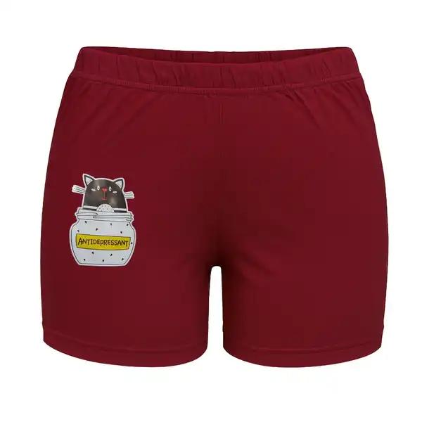 شلوارکراحتی زنانه مدل گربه رنگ زرشکی ماییلدا کد 5325